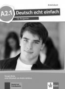 Deutsch echt einfach - A2.1- учебна тетрадка по немски език за 8. клас - Arbeitsbuch mit Audio CD