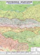 Карта на България – природогеографско райониране - Мащаб 1:400 000, с лайсни