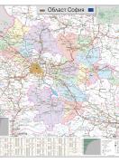 Стенна карта на София - област 1:150 000